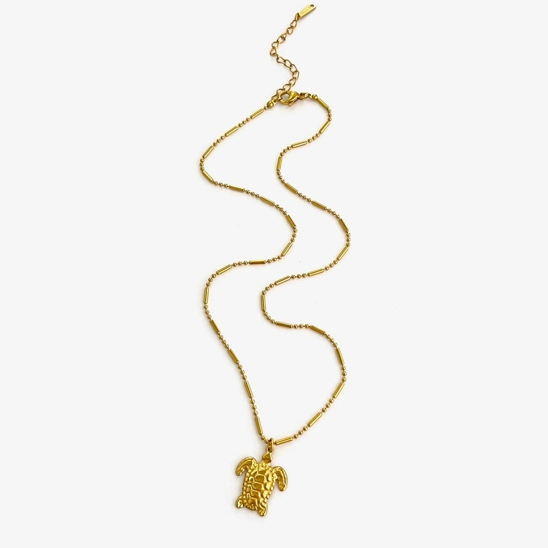 Beach Minimalist Conch Dolphin Fish 316L Stainless Steel  18K Gold Plated Stainless Steel Necklaces