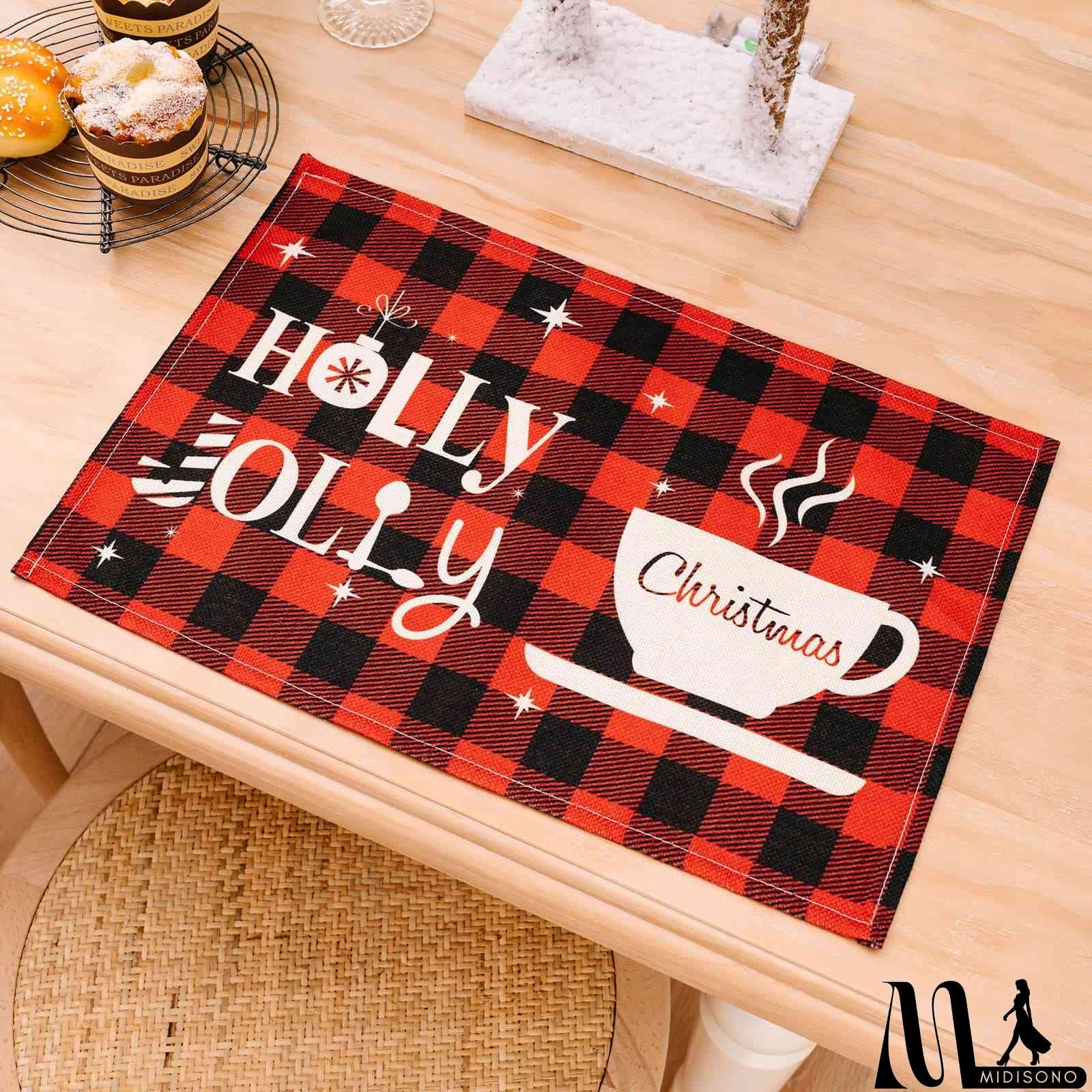 MidiSono - Assorted 2-Piece Plaid Placemats
