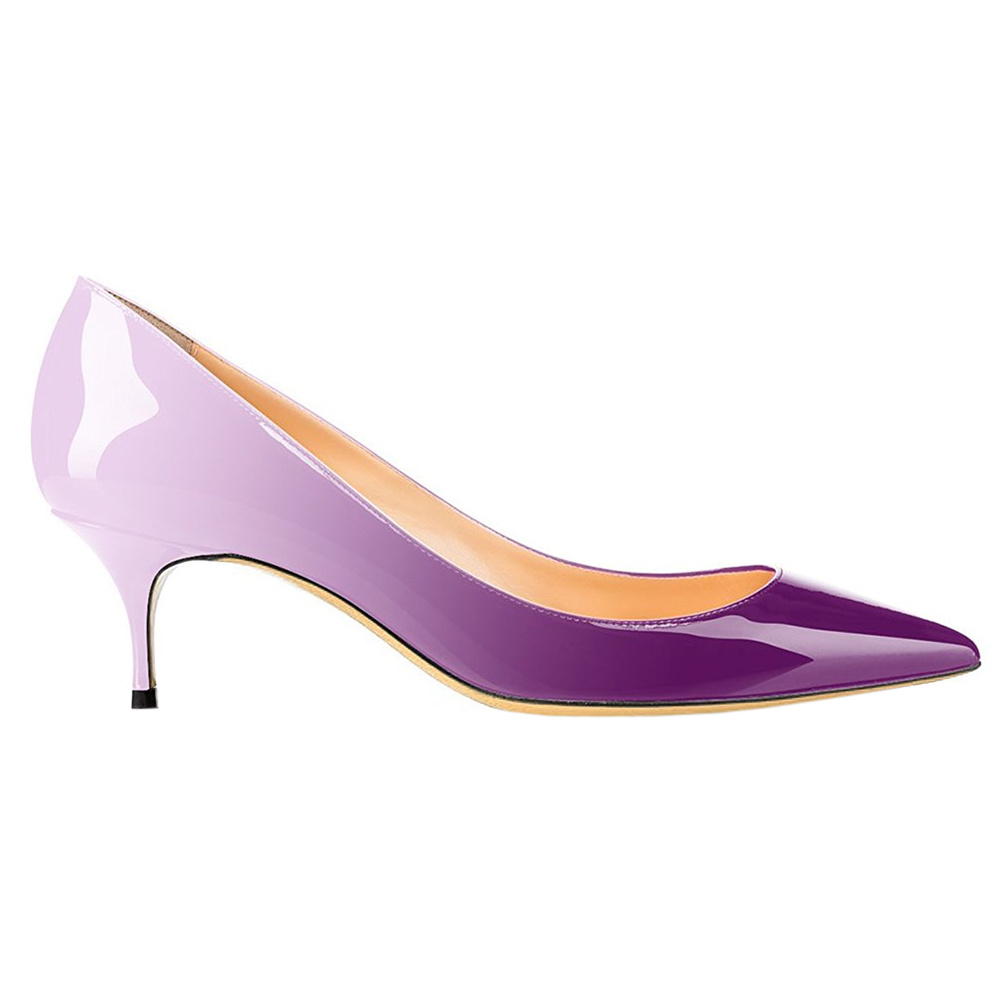 2.36" Kitten Heels Gradient Color Summer Daily Pumps-vocosishoes