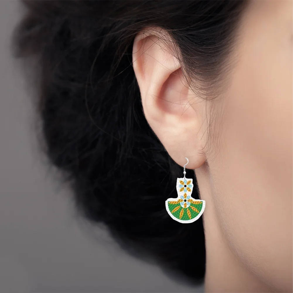 12 Pairs DIY Butterfly Double Sided Diamond Painting Earrings for Women Girls 