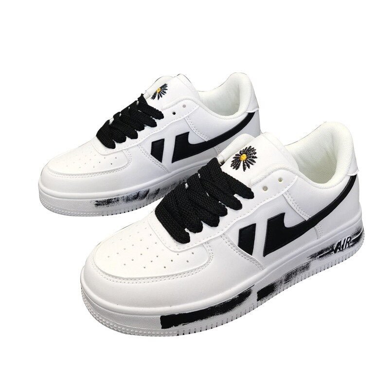 Women's Platform Sneakers New White Tennis Shoes for Women 2021 Men Casual Sports Shoes Graffiti Low Top Women's Sports Shoes