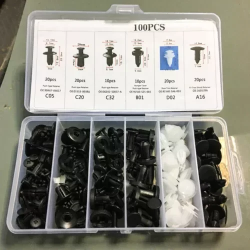 Dronehint Parts Car Body Plastic Fender Bumper Tool Trim Retainer Fastener Clips Kit 100Pc (For: Mini) Parts
