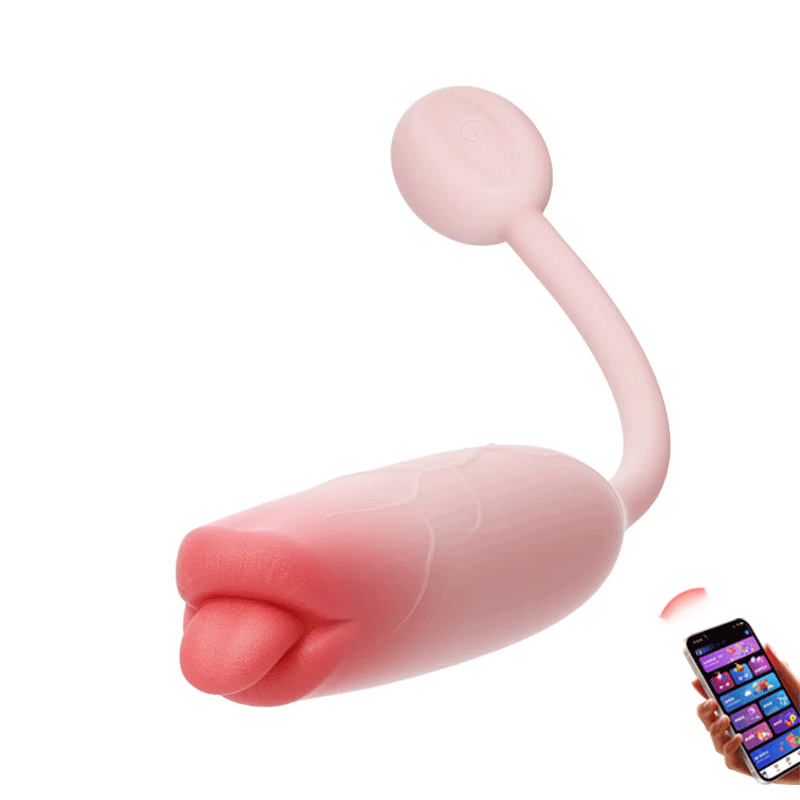 Linguist - Tongue Oral Bullet Vibrator Female Clit Gspot Vibrators, App Remote Control Small Egg Dildo By Rose Toy