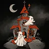 Diamond Painting -DIY Round Drill Spooky Castle(40x40cm)