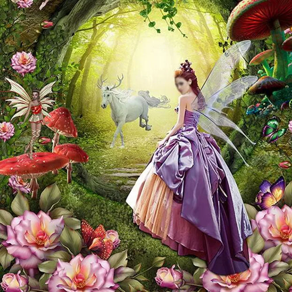 Diamond Painting - Full Round/Square Drill - Fairy Girl(30*30 - 50*50cm)