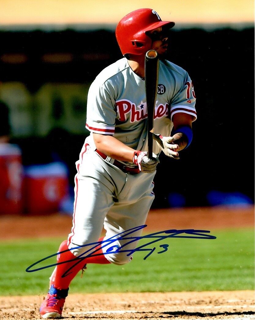 Signed 8x10 FREDDY GALVIS Philadelphia Phillies Autographed Photo Poster painting - COA