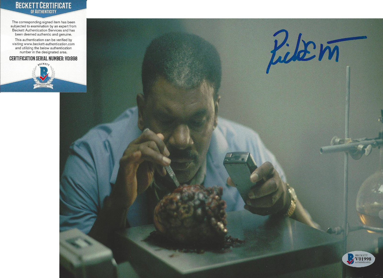 RICHARD GANT SIGNED JASON GOES TO HELL 8x10 MOVIE Photo Poster painting D PROOF BECKETT COA BAS