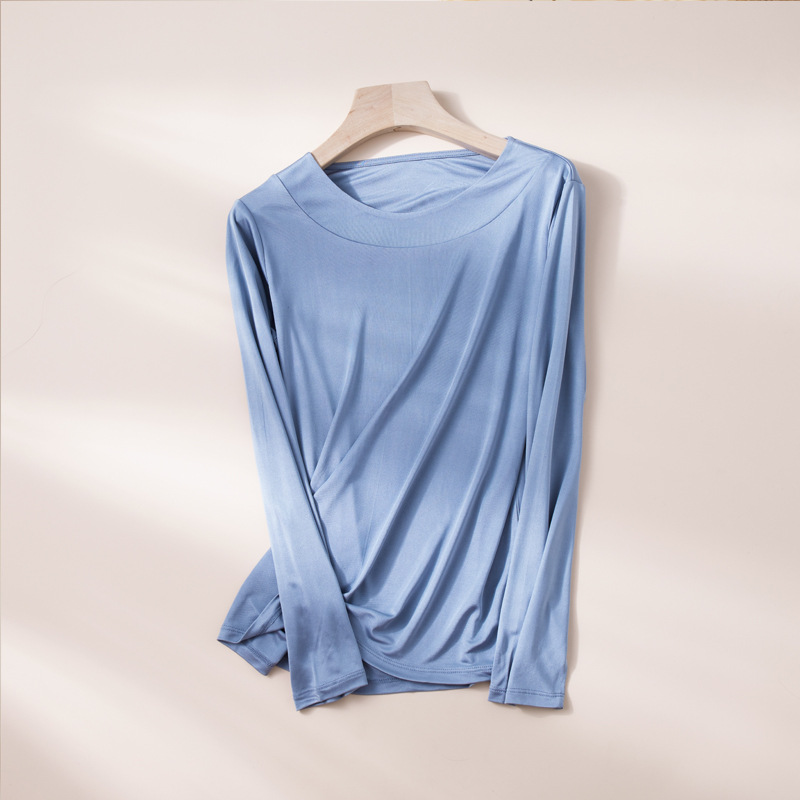 100-Seiden Unterhemd mit Rundhalsausschnitt für Damen- DE-RealSilkLife