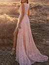 Lace Crochet Split-Side Maxi Dress