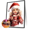 Diamond Painting -5D Full Round Drill Girl Who Drinks Coffee
