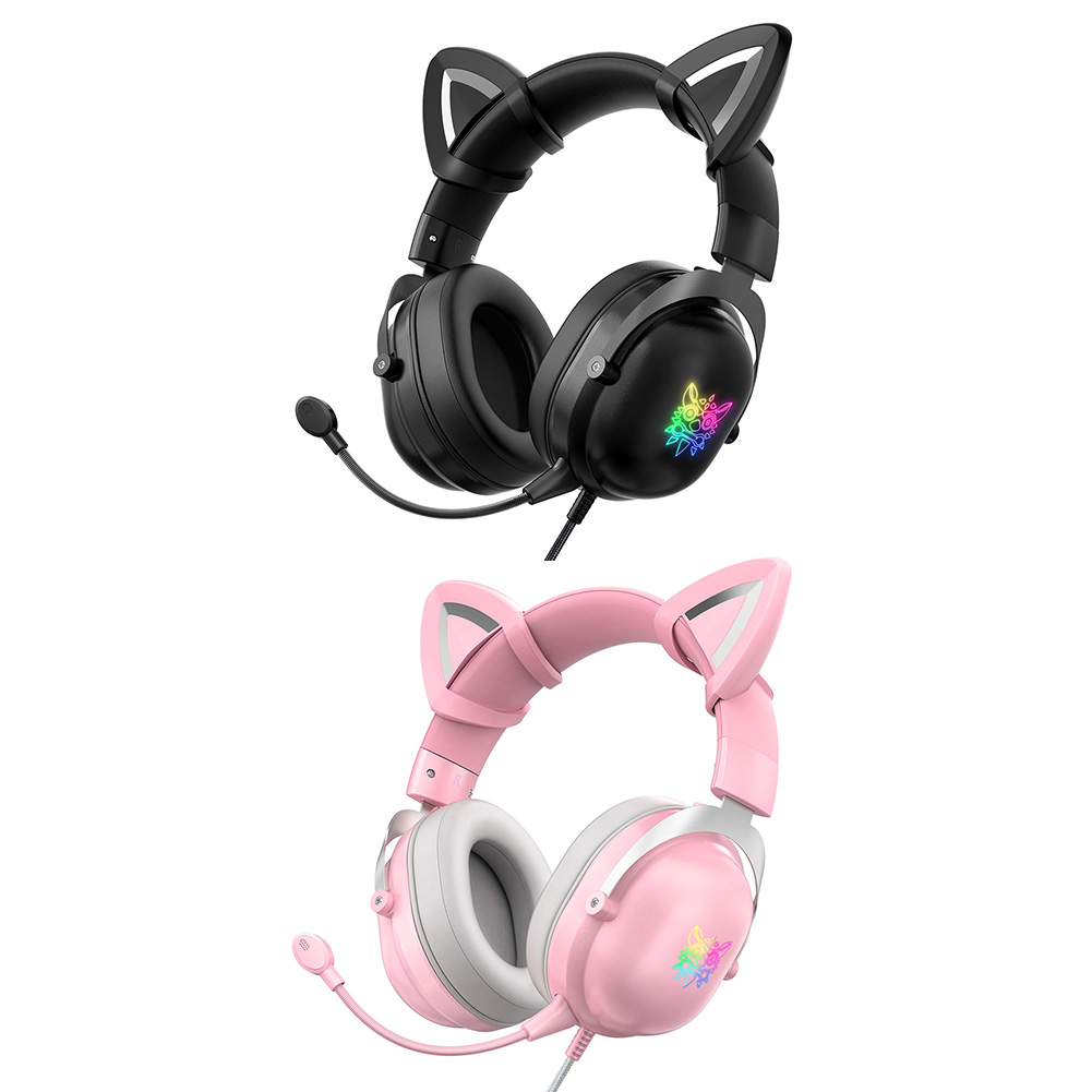 

ONIKUMA X11 Gaming Headset Cat Ears Headphones with Microphone for Computer, Black, 501 Original