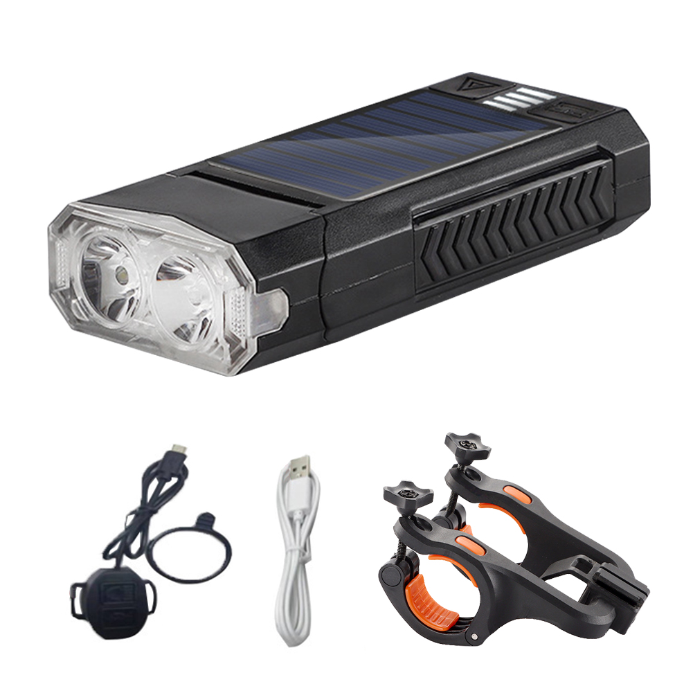 

LED Mountain Bike Lights Electronic Horn Bell 4000mah 800LM USB Solar Lamp, Green, 501 Original