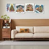(US Local)4Pack Xmas-Crystal Rhinestone Diamond Painting(40x40cm)