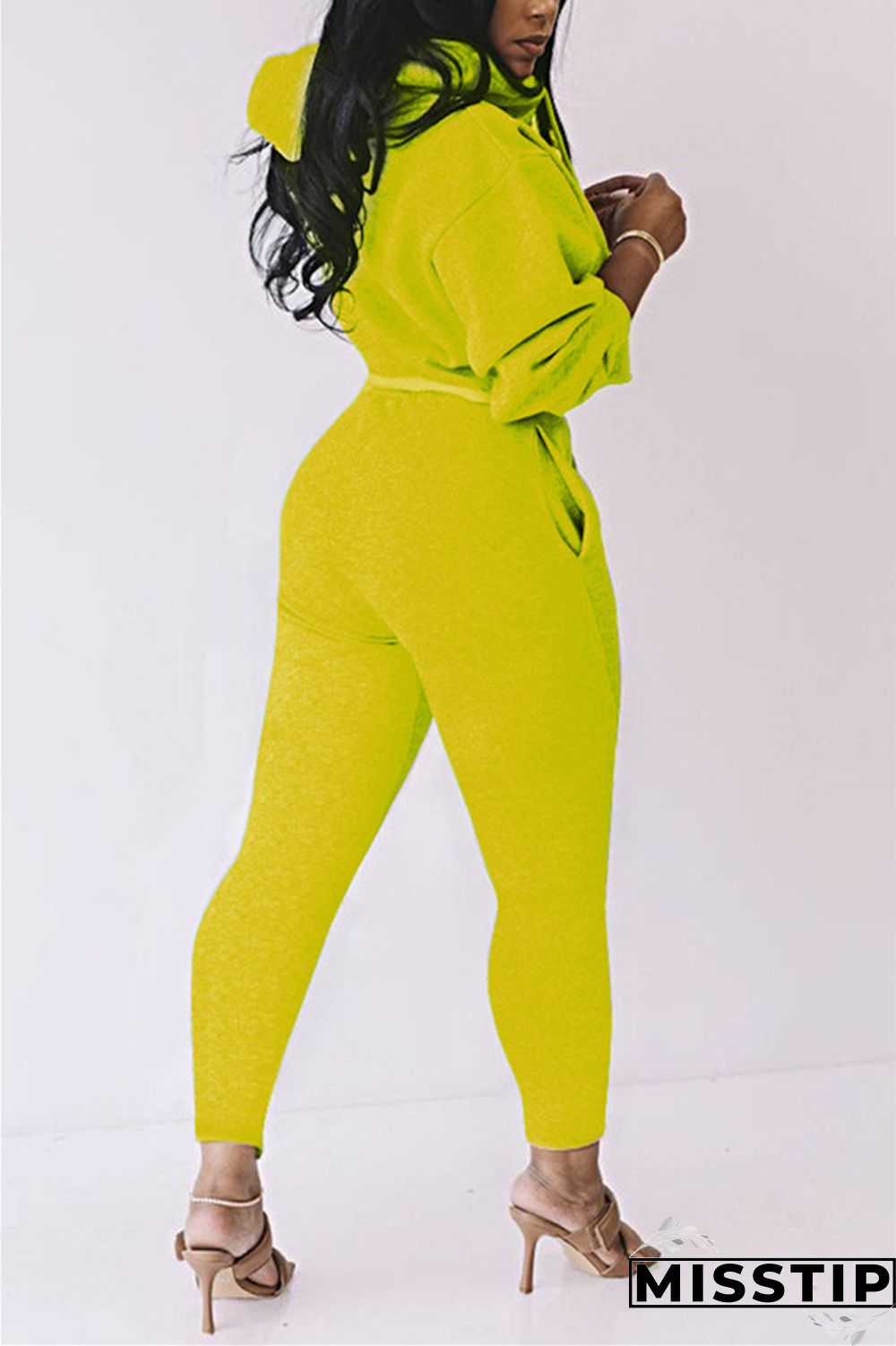 Gray Fashion Casual Long Sleeve Hooded Collar Regular Sleeve Short Solid Two Pieces