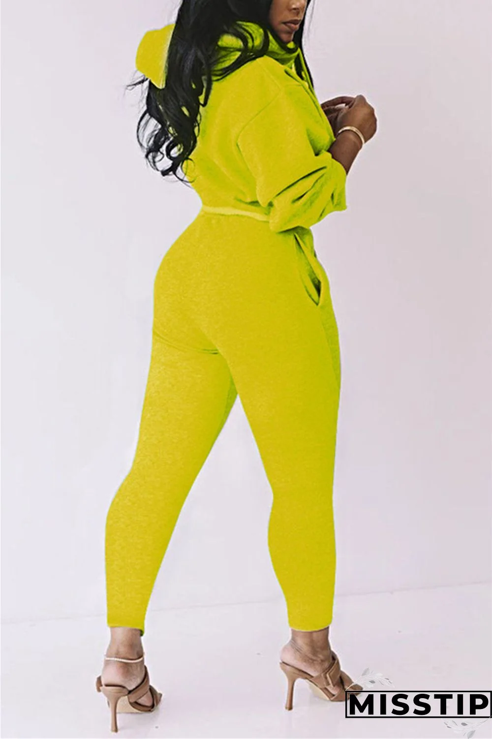 Gray Fashion Casual Long Sleeve Hooded Collar Regular Sleeve Short Solid Two Pieces