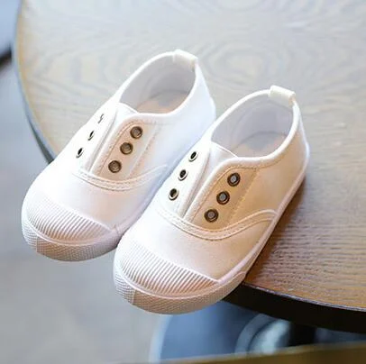 New Spring Summer Kids Shoes For Boys Girls Insole 13.5-18CM Candy Color Children Casual Canvas Sneakers Soft Fashion Sneakers