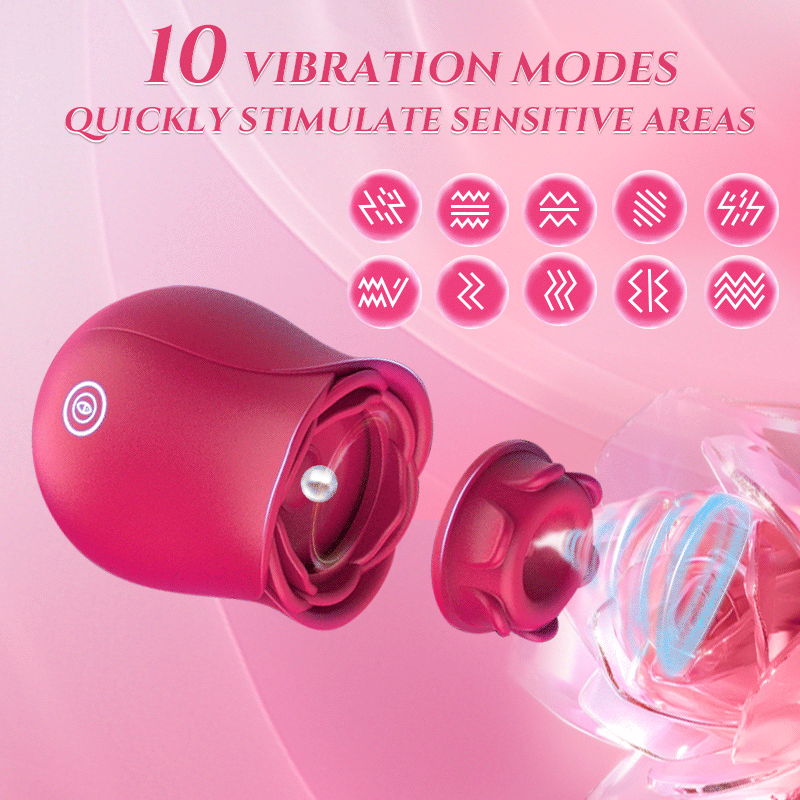 Eruption Rose 2-in-1 Slapping Sucking Clitoral Vibrator