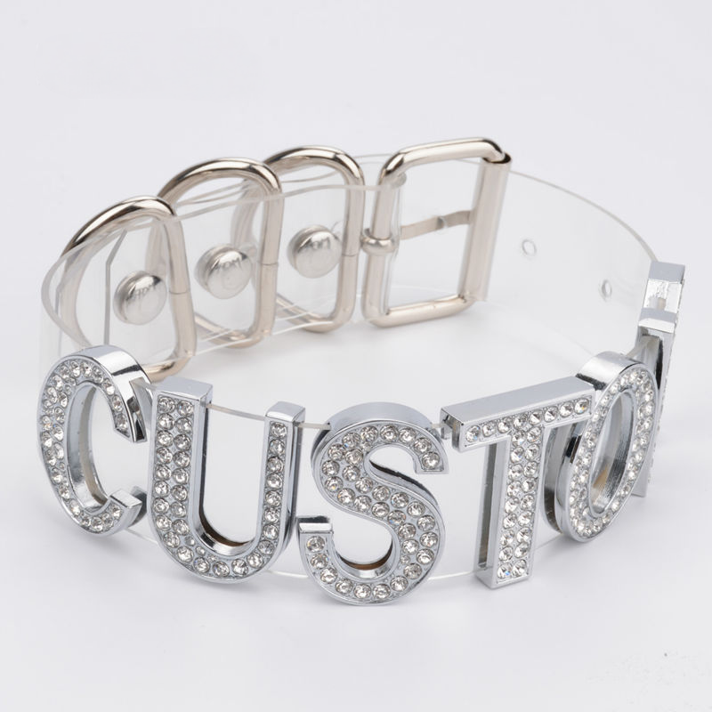 Custom Name Crystal Letters Personalized Choker Collar Necklace-VESSFUL