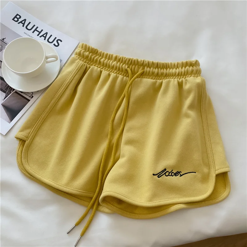 Uveng Uveng Shorts Women's Summer 2024 New Style Loose Outside Wear Home Pajama Pants High Waist Casual Wide-Leg Yoga Hot Pants Tide