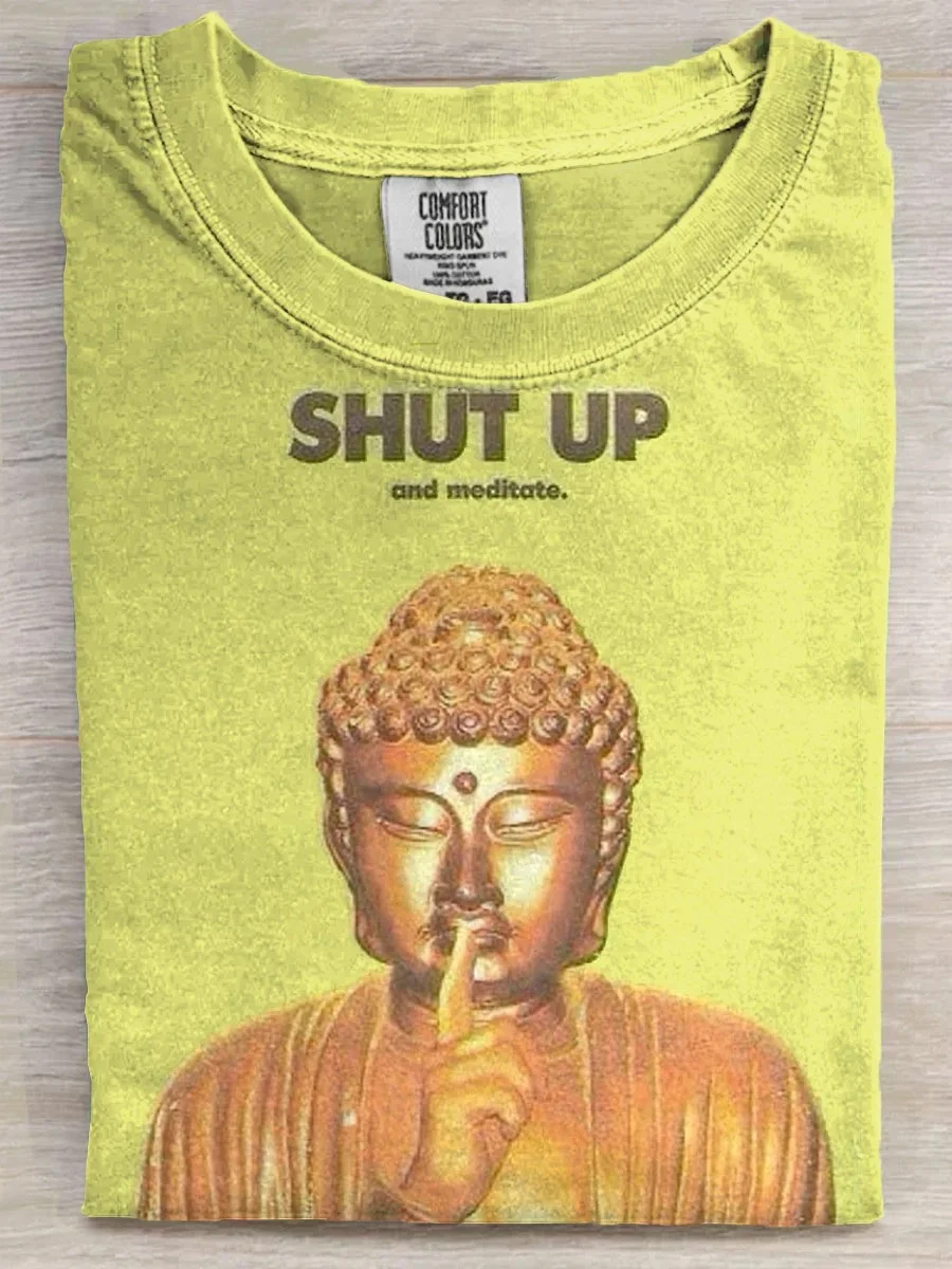 Eagerlys  Shut Up And Meditate T-shirt Eagerlys