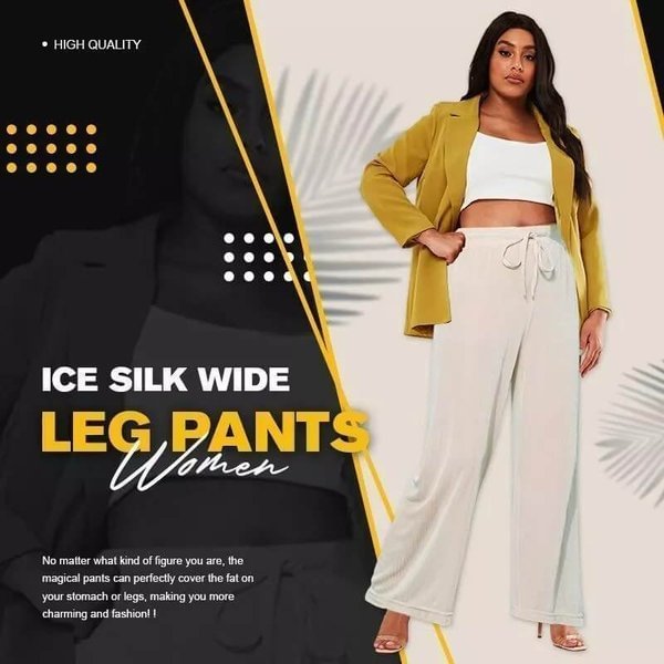 ❤️GIFT IDEAS FOR MOTHER'S DAY 🤩ICE SILK WIDE LEG PANTS