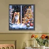 Diamond Painting -DIY Round Drill Partial AB Xmas Cat(45x45 CM)