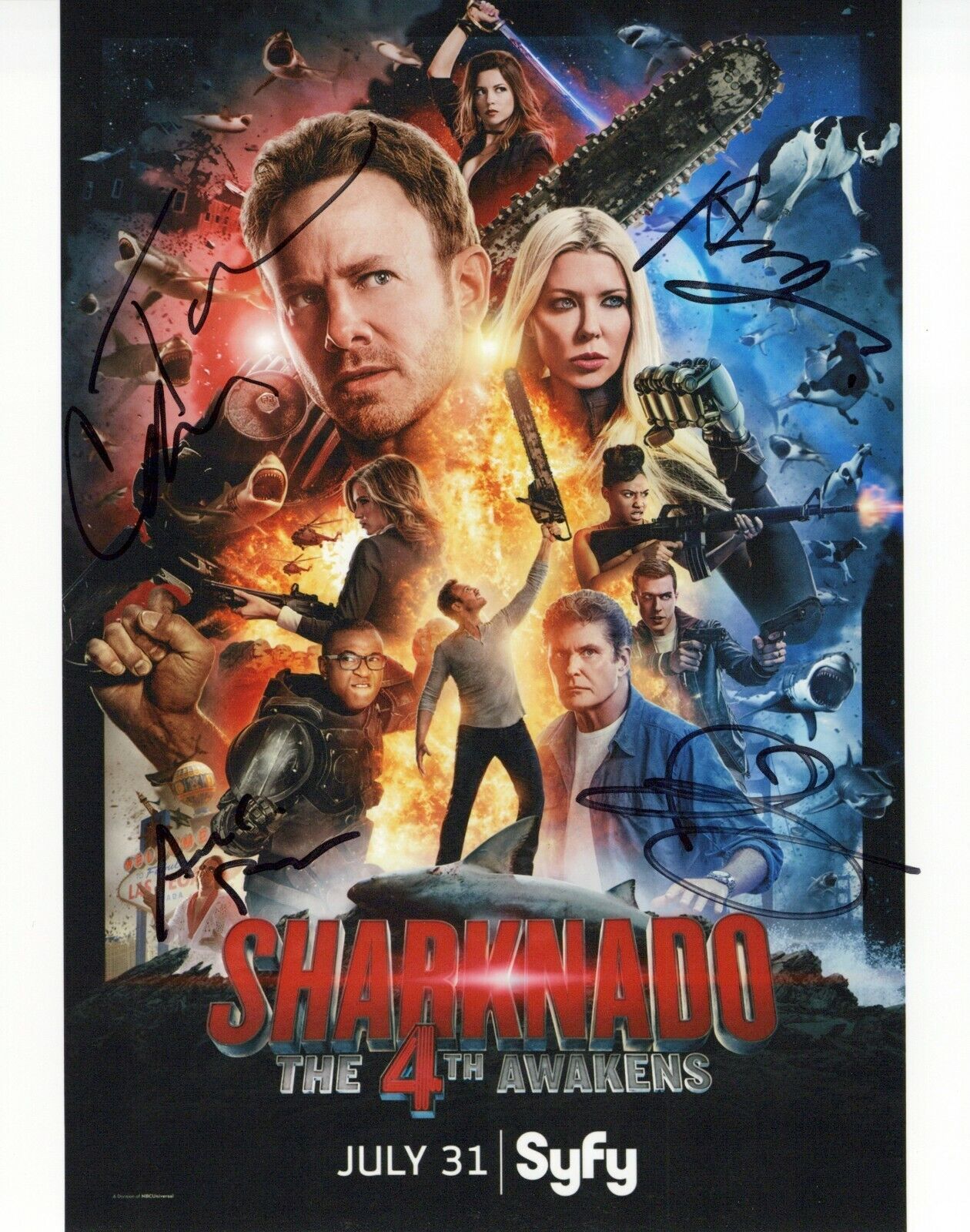 Sharknado The 4th Awakens autographed Photo Poster painting signed 8x10 #2 5 autos