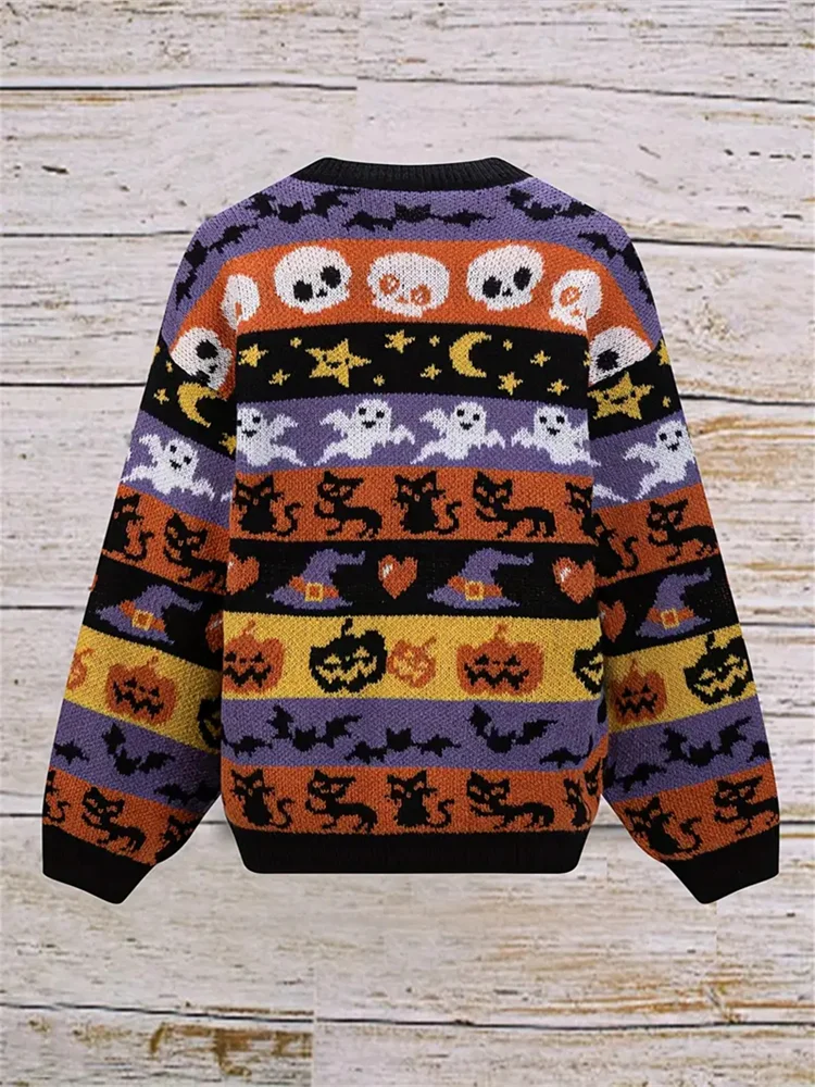 Pumpkin Elements Halloween Women's Cozy Sweater
