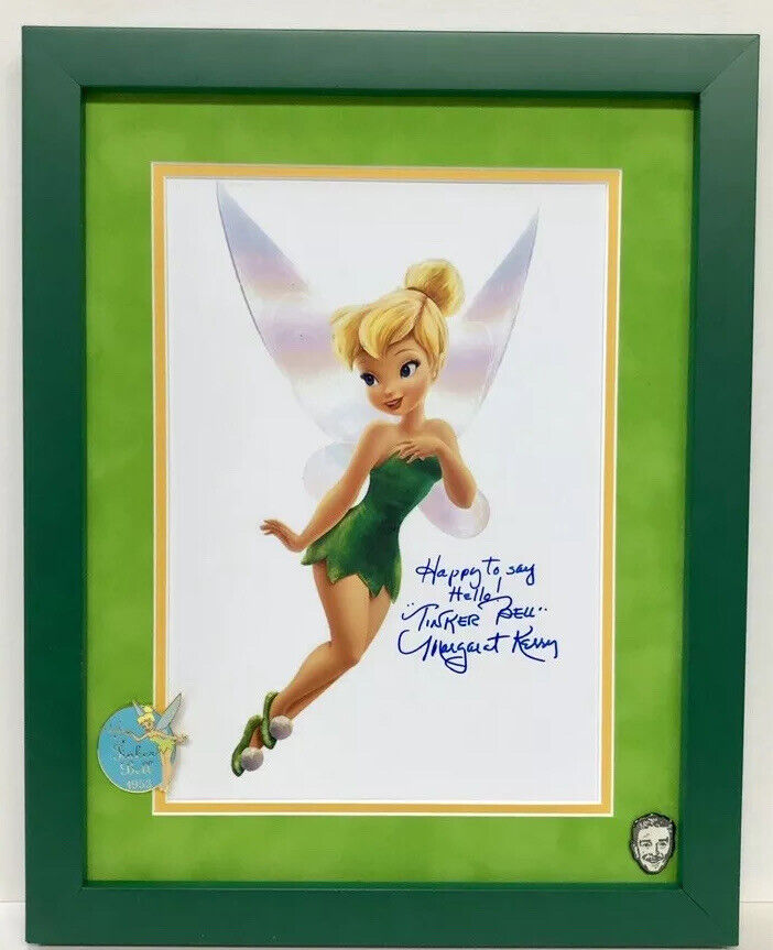 Margaret Kerry Tinker Bell Signed Autographed 11x14 Frame With Pin Disney