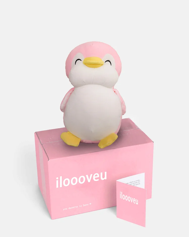 Pink Cute Smiling Penguin