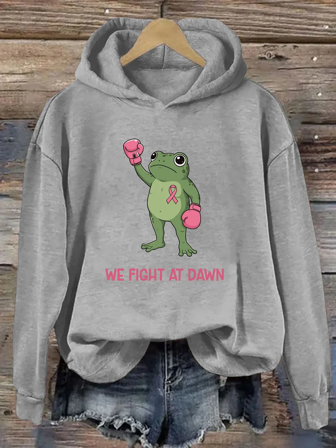 We Fight At Dawn Funny Frog Hoodie