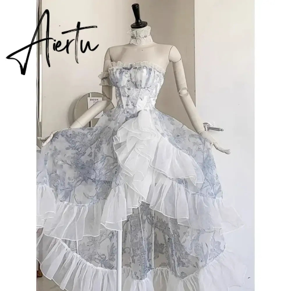 Aiertu Dressed children in summer runaway princess wearing ancient Lolita long dress Aiertu