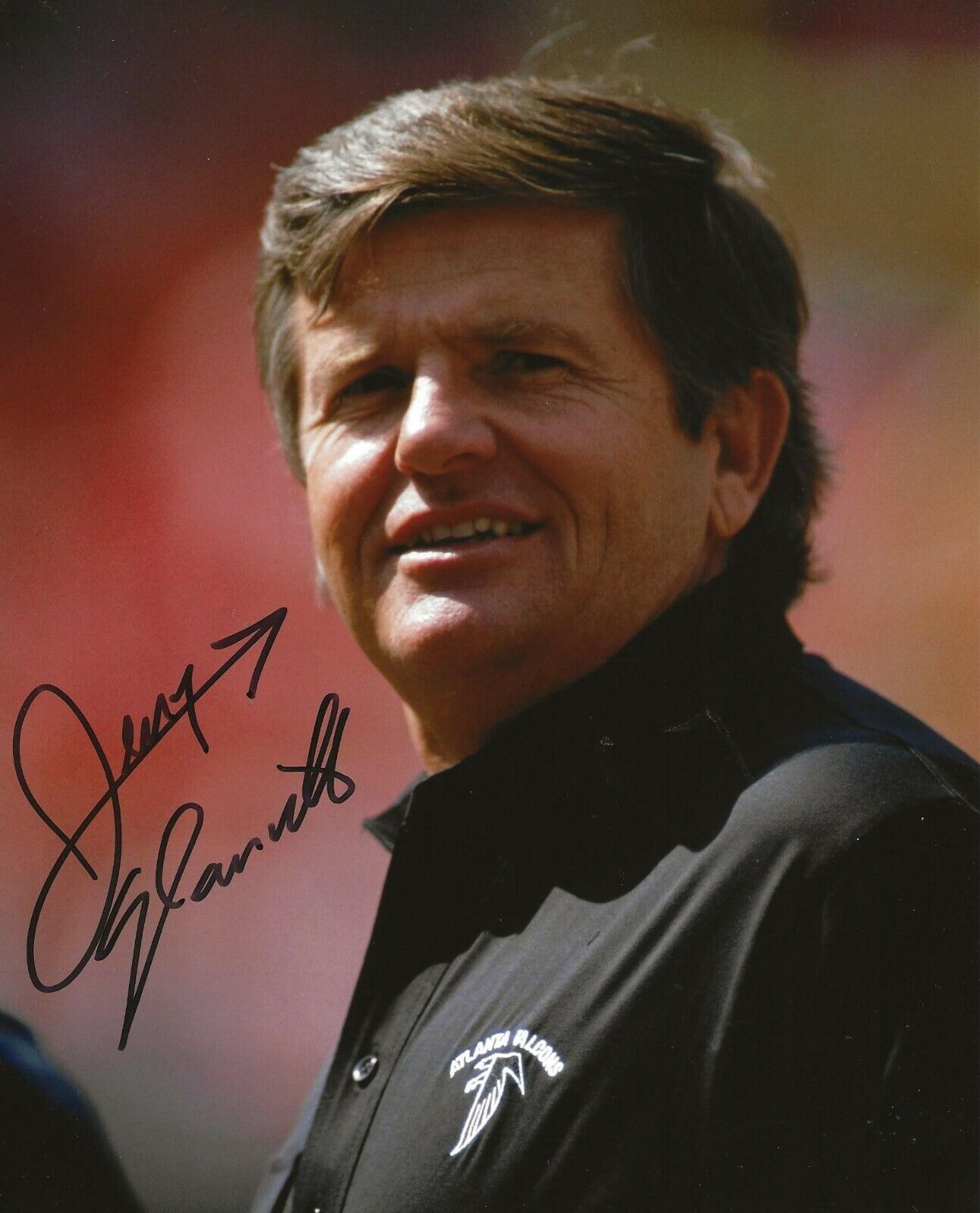 Jerry Glanville signed Atlanta Falcons 8x10 Photo Poster painting autographed 3