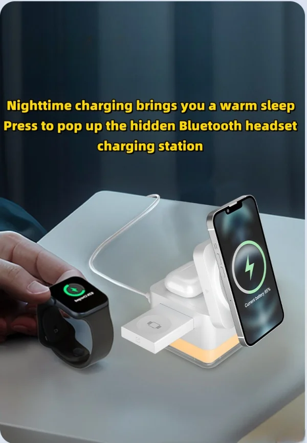 4 in 1 Foldable Magnetic Wireless Charger