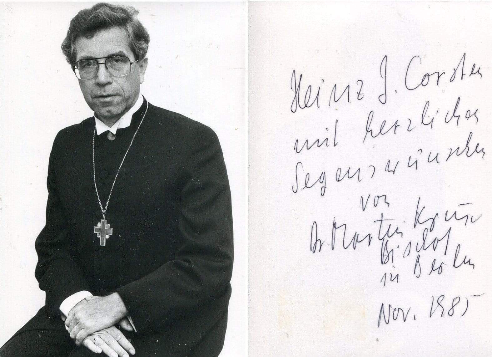 Martin Kruse BISHOP OF BERLIN - BRANDENBURG autograph, signed Photo Poster painting