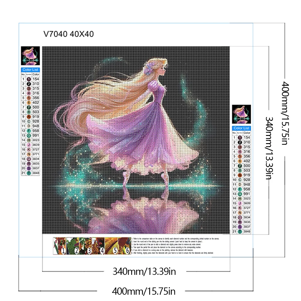 Diamond Painting - Full Round Drill - Princess Rapunzel(Canvas|40*40cm)