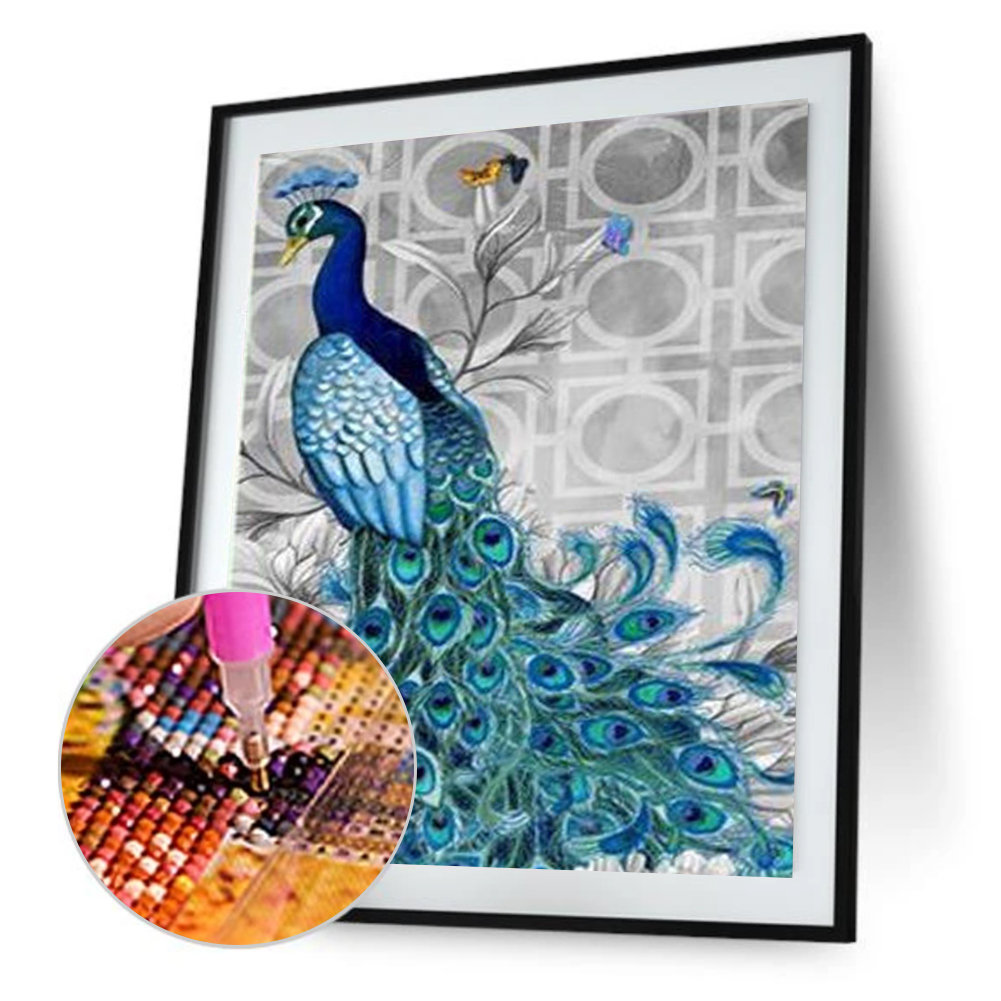 

Peacock-Embroidery Peacock Stitch Cross Left-32X45CM, 501 Original