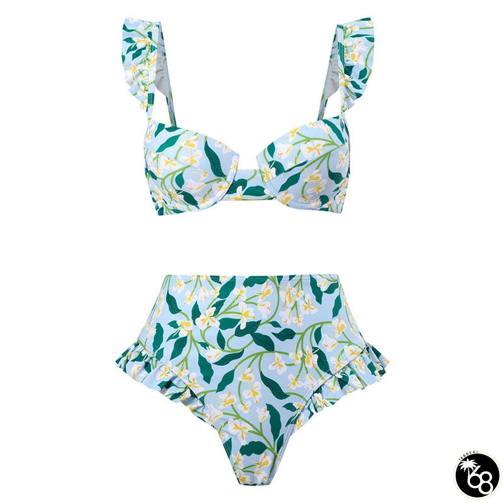 Fresh Floral Print Swimsuit | 168DEAL