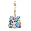 (US Only)PET Double Sided Special Shaped Easter Alphabet DIY Diamond Painting Keychain