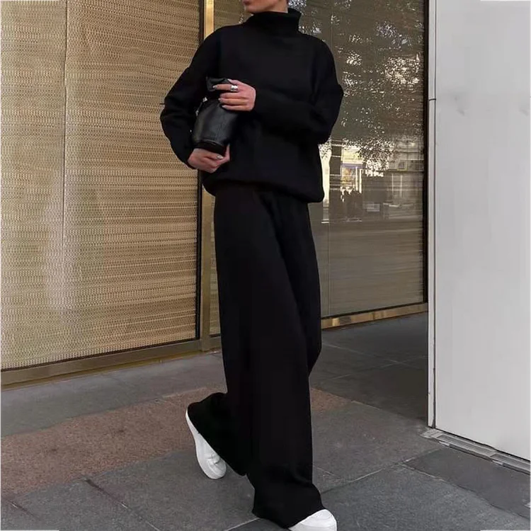 Pure Color Loose Casual Set