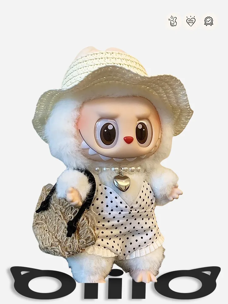 Labubu Clothes Summer limited edition seaside polka dot swimsuit