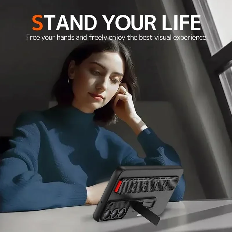 Suitable for S26 Ultra phone case, ultra-thin stand, elastic wrist strap, precision hole, shockproof protective case