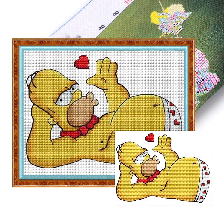 Simpsons (20*25cm) 18CT Stamped Cross Stitch gbfke