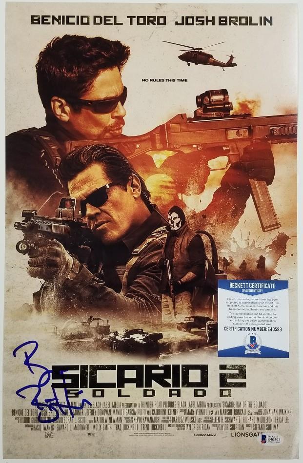 BRUNO BICHIR Signed Sicario 2 11x17 Photo Poster painting Autograph (A) ~ Beckett BAS COA