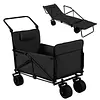 2-in-1 Wagons Carts Foldable 440lbs Capacity Folding Chair Cart with All-Terrain Wheels Beach Wagon for  Sports Garden Camping