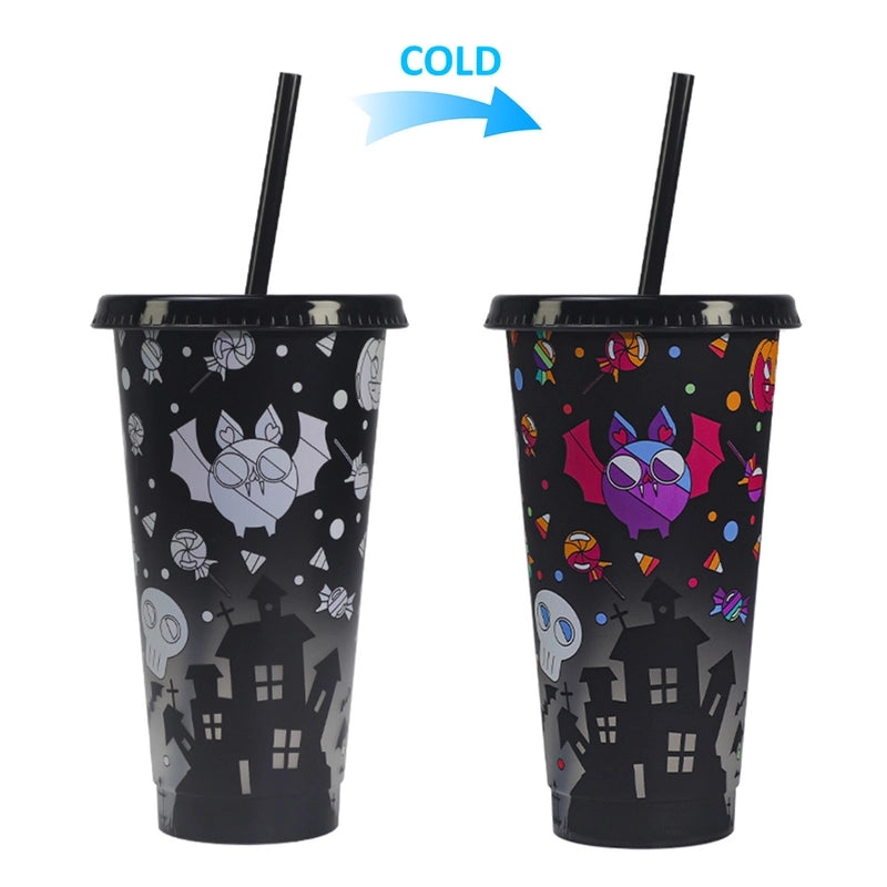 Halloween Casual Vacation Solid Color Plastic Water Bottles