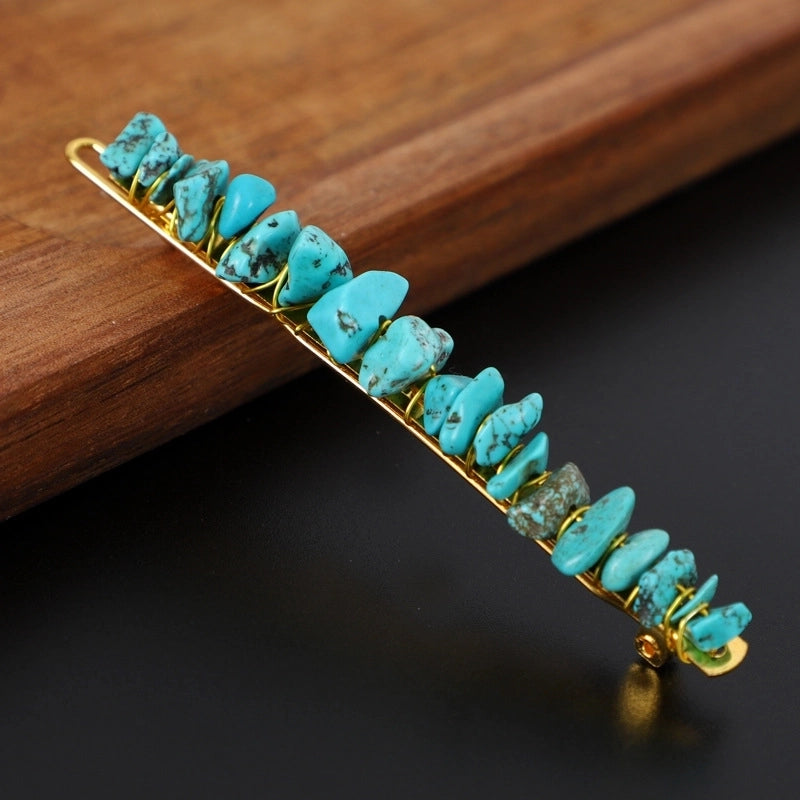 Women’s Retro Geometric Natural Crystal Hair Clip