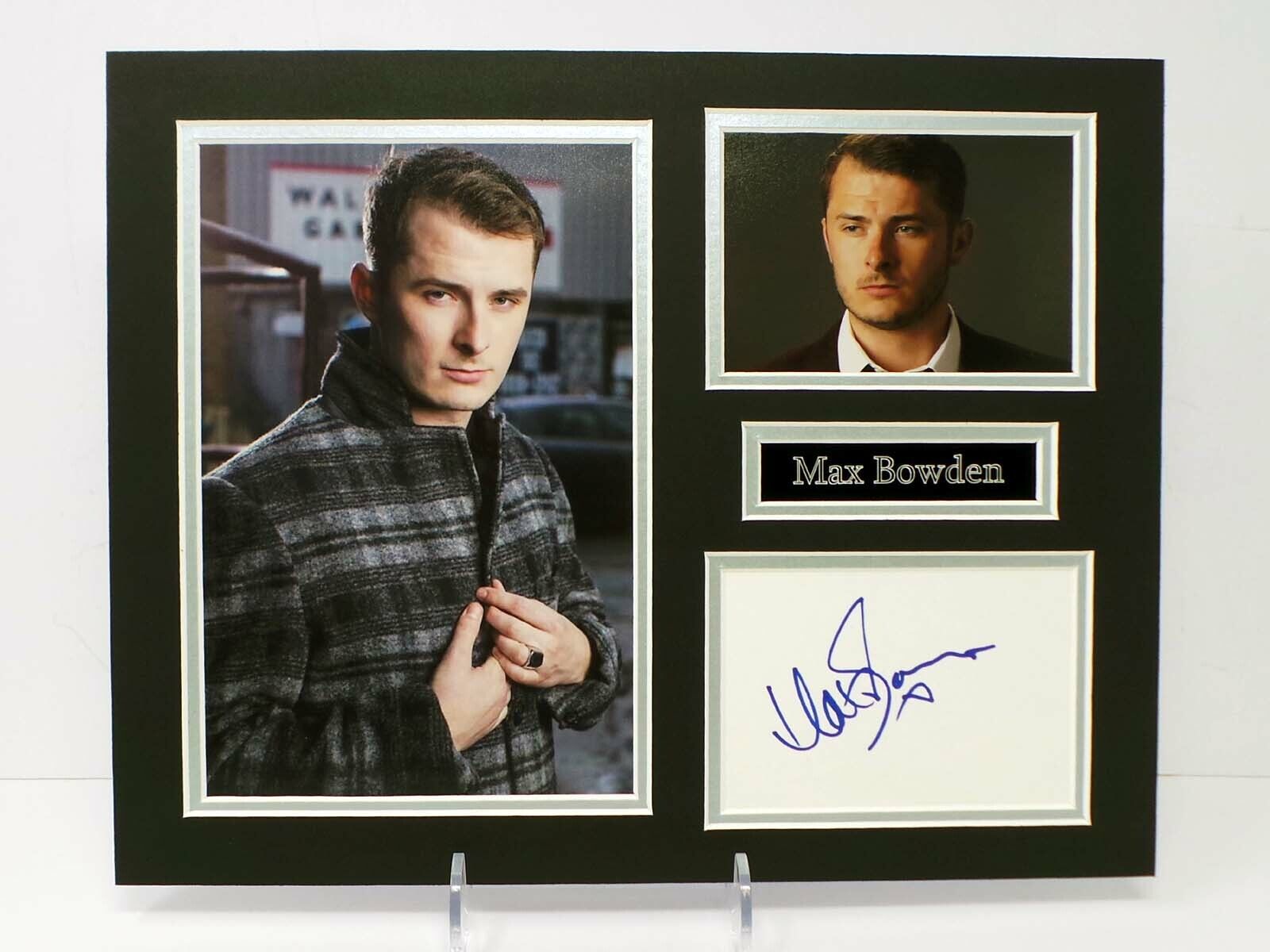 Max BOWDEN Signed Mounted Photo Poster painting Display 2 AFTAL RD COA Eastenders Ben MITCHELL