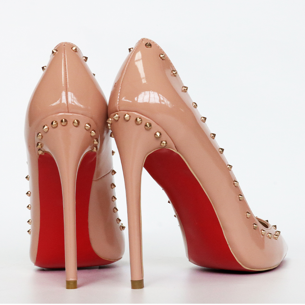 100mm Women's High Heels Pumps Party Stiletto Nude Patent-vocosishoes