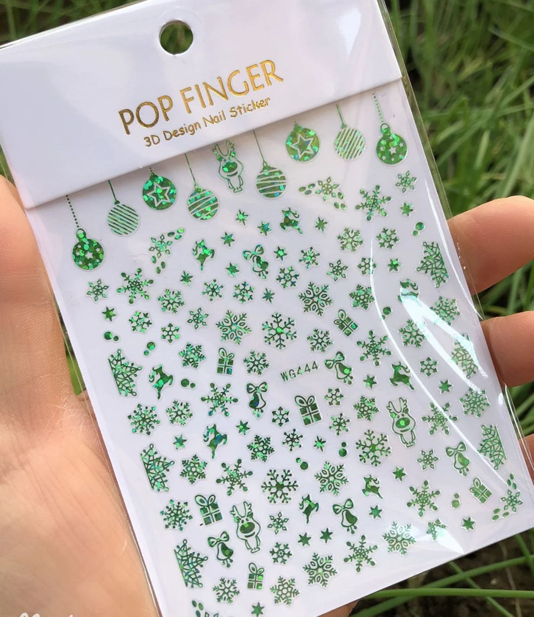 1Pcs Iridescent Silver Laser Snowflakes 3D Nail Stickers Leaves Flowers Summer Self Adhesive Transfer Sliders For Manicures Tips-Nail Inspo